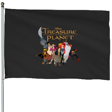 Discover Disney Treasure Planet Logo And Characters House Flags