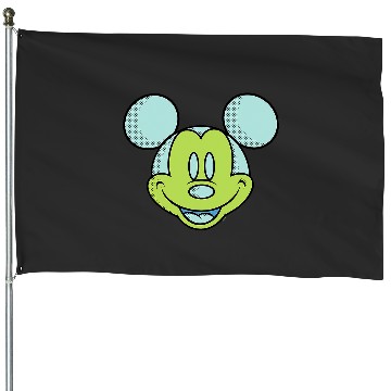 Discover Disney Mickey Mouse Happy Smiling Face Retro Pop Art House Flags