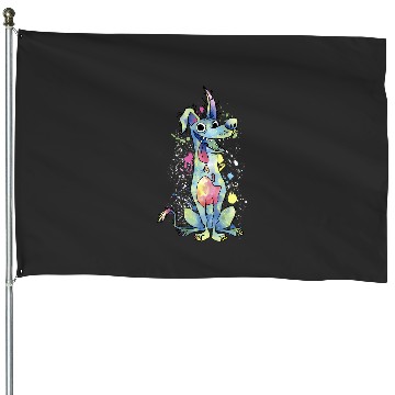 Discover Disney Pixar Coco Dante Watercolor Splatter House Flags