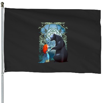 Discover Disney Pixar Brave Merida And Bear Profile Portrait House Flags