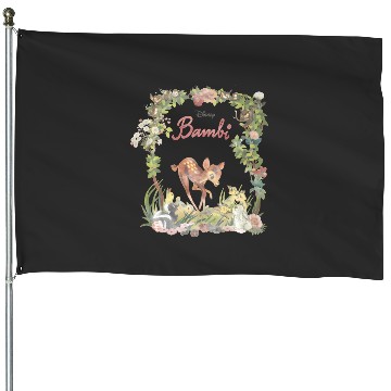 Discover Disney Bambi Floral Portrait House Flags