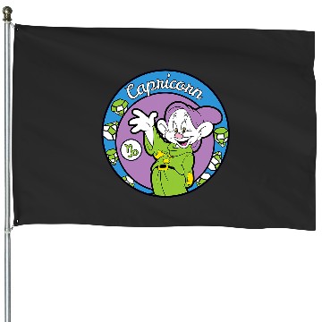 Discover Disney Snow White and The Seven Dwarfs Dopey Capricorn House Flags