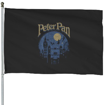 Discover Disney Peter Pan Group Shot London Night Silhouette House Flags