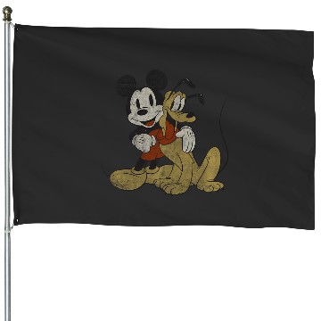 Discover Disney Mickey Mouse And Pluto Best Buds House Flags