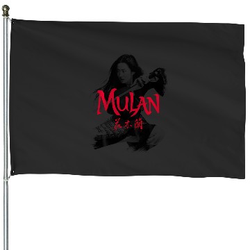Discover Disney Mulan Live Action Mulan Action Pose Logo Red House Flags