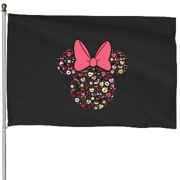 Discover Disney Minnie Mouse Head Filled With Love Valentines Day House Flags