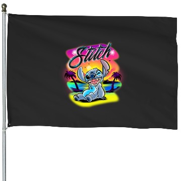 Discover Disney Airbrush Stitch House Flags