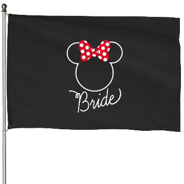 Discover Disney Minnie Mouse Bow Bride Wedding House Flags
