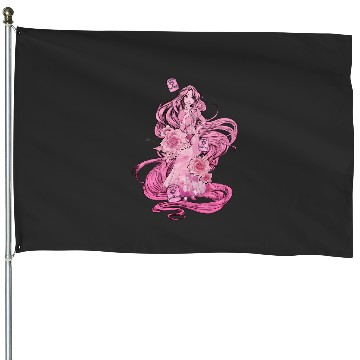 Discover Disney Tangled Pink Tonal Rapunzel Portrait House Flags