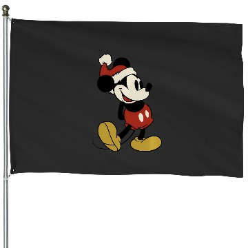 Discover Disney Classic Santa Mickey Mouse House Flags