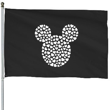 Discover disney mickey mouse icon filled with hearts House Flags