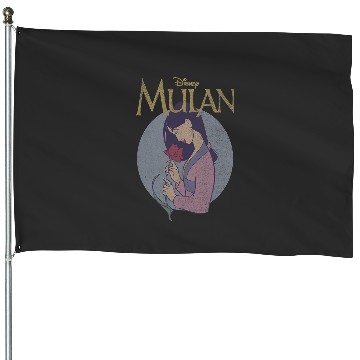 Discover Disney Mulan Vintagess Style Profile House Flags
