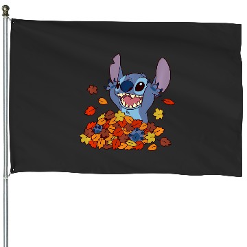 Discover Disney Lilo Stitch Autumn Leaves Stitch House Flags