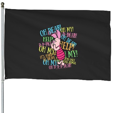 Discover Disney Winnie The Pooh Piglet Scared Quotes House Flags