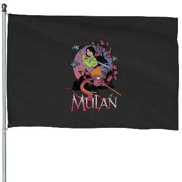 Discover Disney Mulan Warrior Stance Sunset House Flags