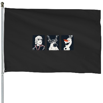 Discover disney frozenss 2 Kristoff Sven and Olaf House Flags