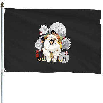 Discover Disney Big Hero 6 TV Series Baymax Hugs Graphic House Flags