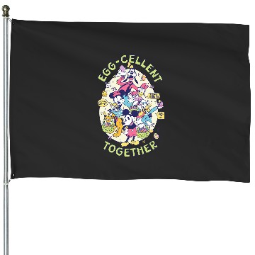 Discover Disney Mickey Mouse and Pals Easter Egg-Cellent Together House Flags