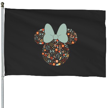 Discover Disney Minnie Mouse Spring Head Icon with Bow Springtime House Flags