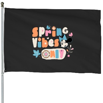 Discover Disney Minnie Mouse Spring Vibes Only Springtime House Flags