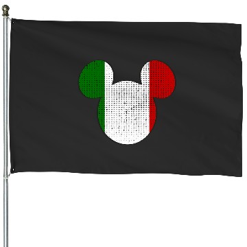 Discover Disney Mickey Mouse Logo Italy Flag Fill House Flags