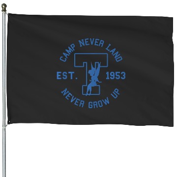Discover Disney Peter Pan Tinker Bell Camp Never Land Est. 1953 House Flags