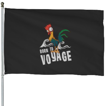 Discover Disney Moana Hei Hei Rooster Born To Voyage Chest Portrait House Flags