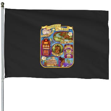 Discover Disney Princess And The Frog Group Shot Large Map House Flags