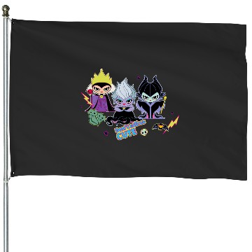 Discover Disney Villains Chibi Dont Call Us Cute House Flags