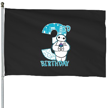 Discover Disney Big Hero 6 Baymax 3rd Birthday Cupcake Portrait House Flags