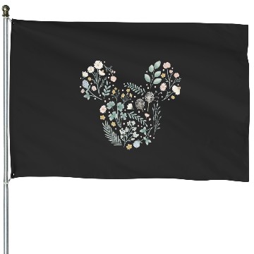 Discover Disney Mickey Mouse Icon Spring Flowers House Flags