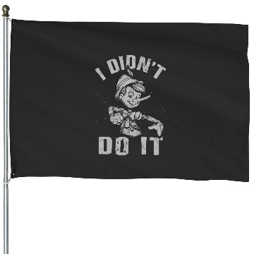 Discover Disney Pinocchio 2022 I Didnt Do It Distressed Logo House Flags