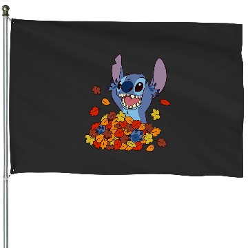 Discover Disney Lilo Stitch Autumn Leaves Stitch House Flags