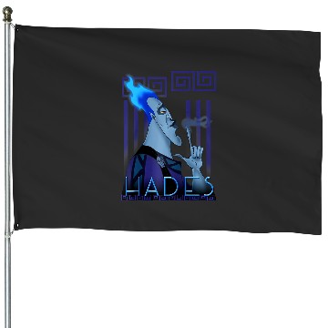 Discover Disneys villains hades geometric portrait raglan baseball House Flags