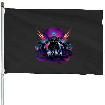 Discover Disney Villains Ursula 90s Rock Band Neon House Flags
