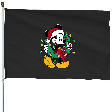 Discover Disney Mickey Mouse Christmas Lights House Flags