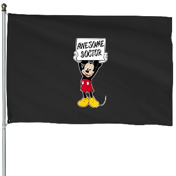Discover Disneys Mickeys Mouse Awesome Doctor VNeck House Flags