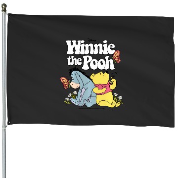 Discover Disney Winnie The Pooh - Retro Eeyore And Pooh House Flags