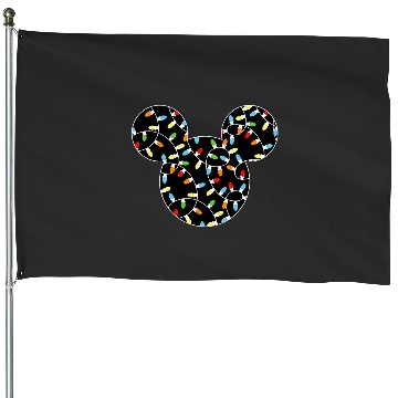 Discover Disney Mickey Holiday Lights House Flags