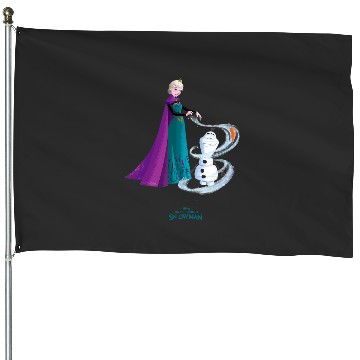 Discover Disneys once upon a snowman elsa creates olaf House Flags