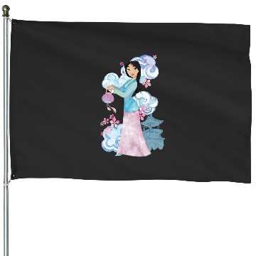 Discover Disney Mulan Watercolor Portrait House Flags