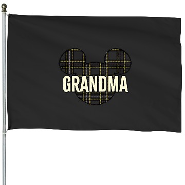 Discover Disney Mickey And Friends Christmas Plaid Grandma House Flags