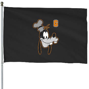 Discover Disney Goofy Orange Outline Portrait House Flags
