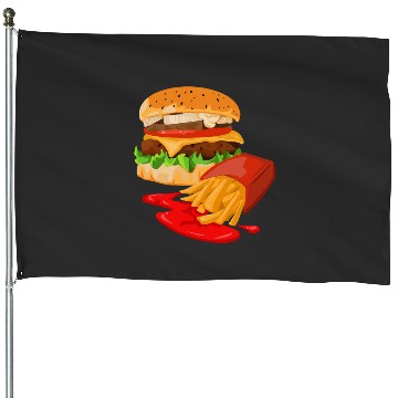 Discover A Cheeseburger Bobs Burgers Fox-A Cheeseburger House Flags