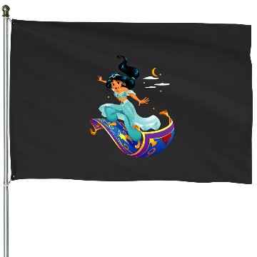 Discover Disneys Aladdin Princess Jasmine Magic Carpet Pose House Flags