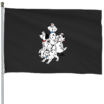 Discover Disney 101 Dalmatians Group Shot Puppies House Flags