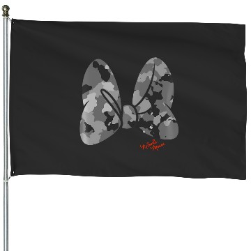 Discover Disney Minnie Mouse Classic Camouflage Bow Autograph House Flags