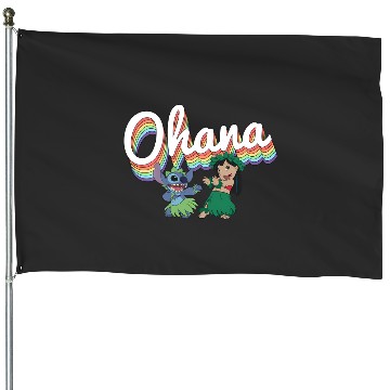 Discover Disney Lilo Stitch Pride Ohana Rainbow House Flags