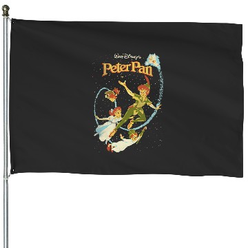 Discover Disney Peter Pan Darling Flight Vintage Graphic House Flags