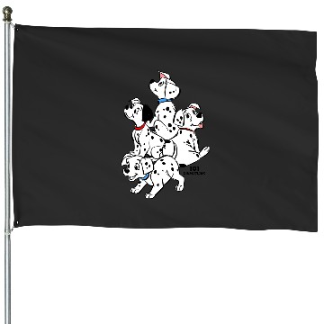 Discover Disney 101 Dalmatians Group Shot Puppies House Flags